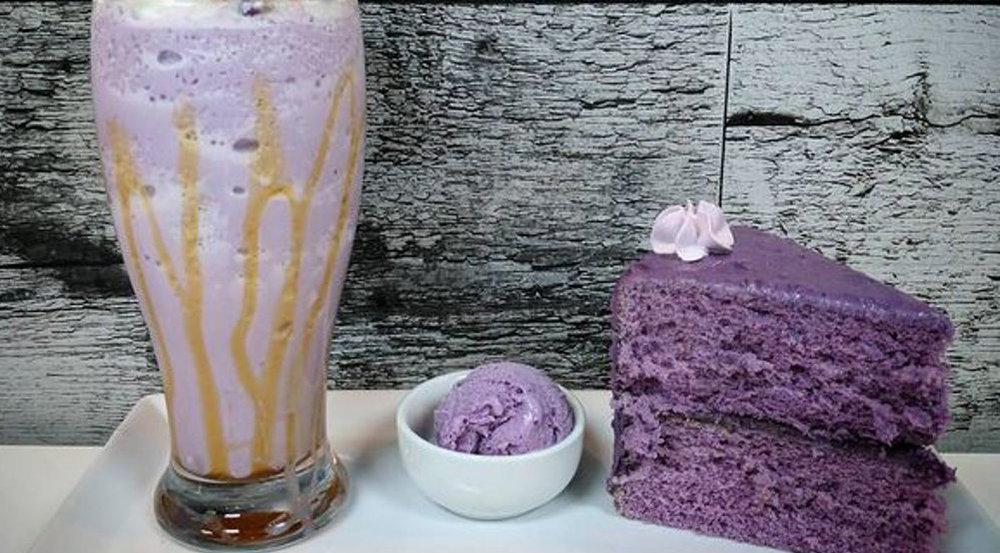 Desserts werden dank der lila Ube-Wurzel zum Hingucker