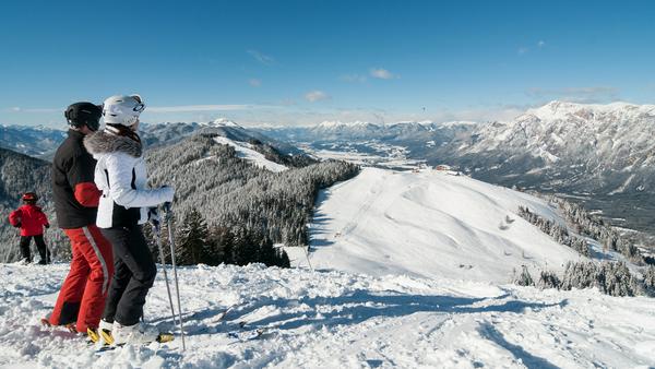 Skigebiet mit Aussicht: das Dreiländereck Österreich, Italien und Slowenien