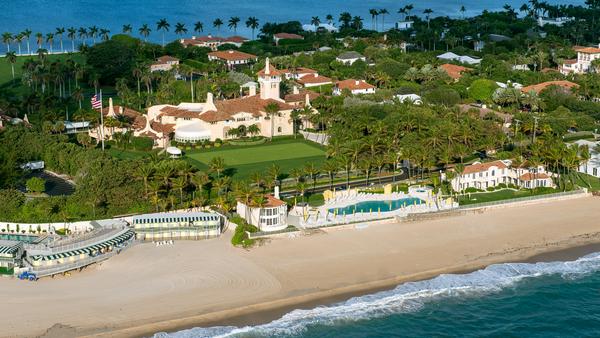 Trumps Luxusanwesen in Mar-a-Lago aus der Vogelperspektive