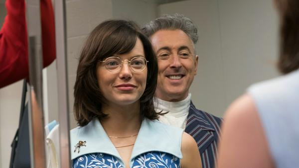 Emma Stone (Billie Jean King) macht sich bereit für das Match des Jahrzehnts