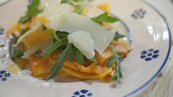 Carpaccio geht auch vegetarisch und ist auf jeder Tafel ein echter Hingucker