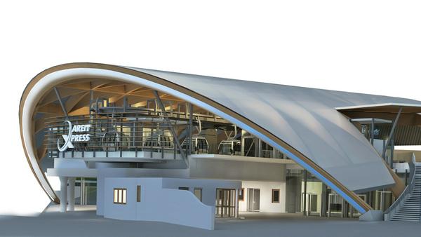 Die neue Talstation des "areitXpress"