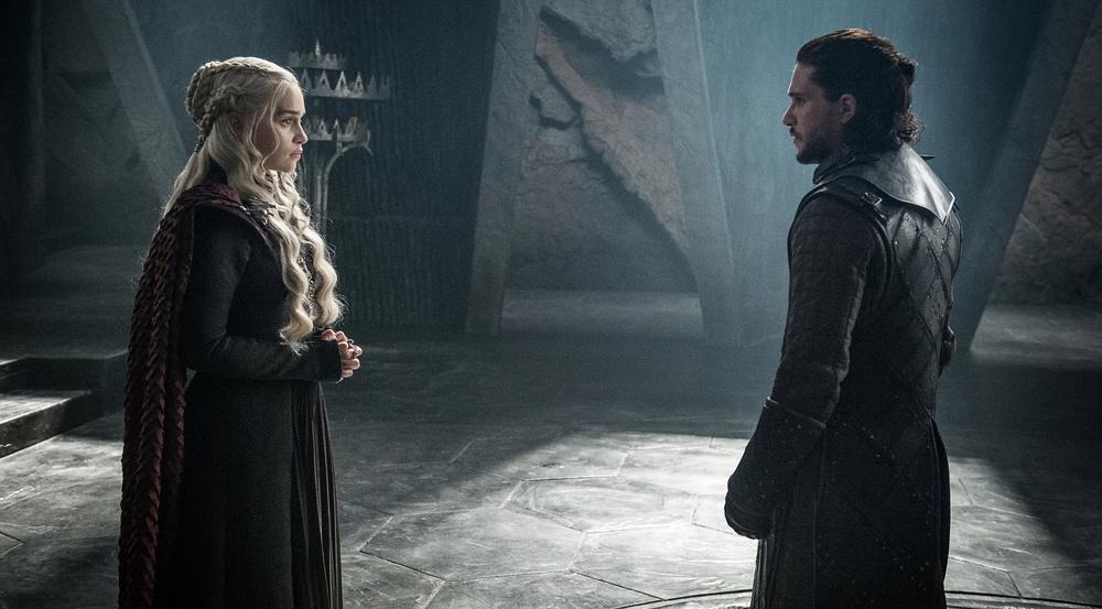 Daenerys Targaryen (Emilia Clarke) trifft auf Jon Schnee (Kit Harington)