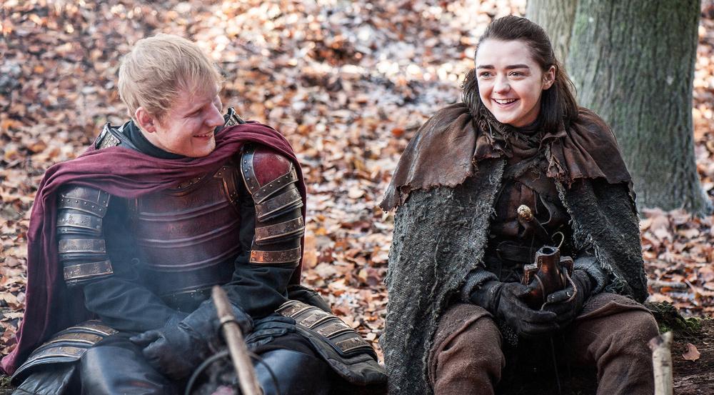 Ed Sheeran mit Maisie Williams in "Game of Thrones"