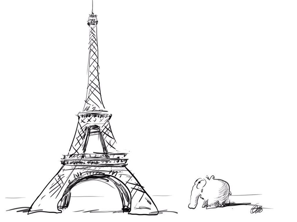 Paris Eiffelturm Zeichnen / Malvorlage vom Eiffelturm in Paris Eiffelturm Zeichnen / Malvorlage vom Eiffelturm in