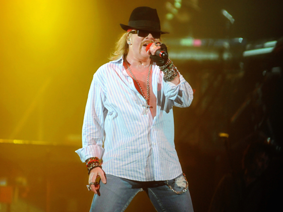 Axl Rose 2010 bei seinem Auftritt in Winnipeg, bei dem das verhasste